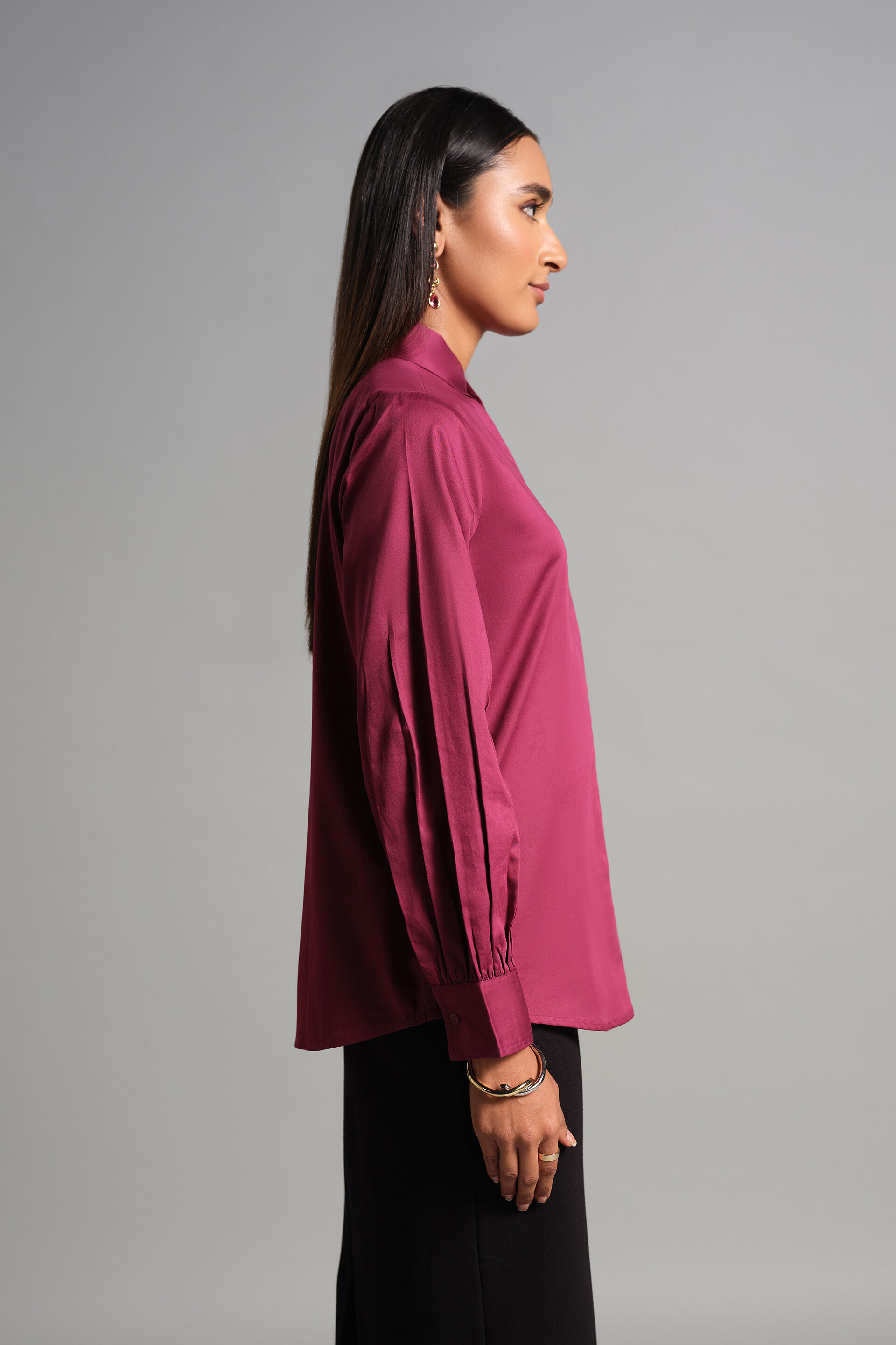 Aleida Magenta Top, Magenta, image 4